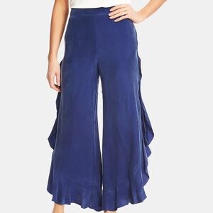1. State Blue Ruffled Wide-Leg Pants